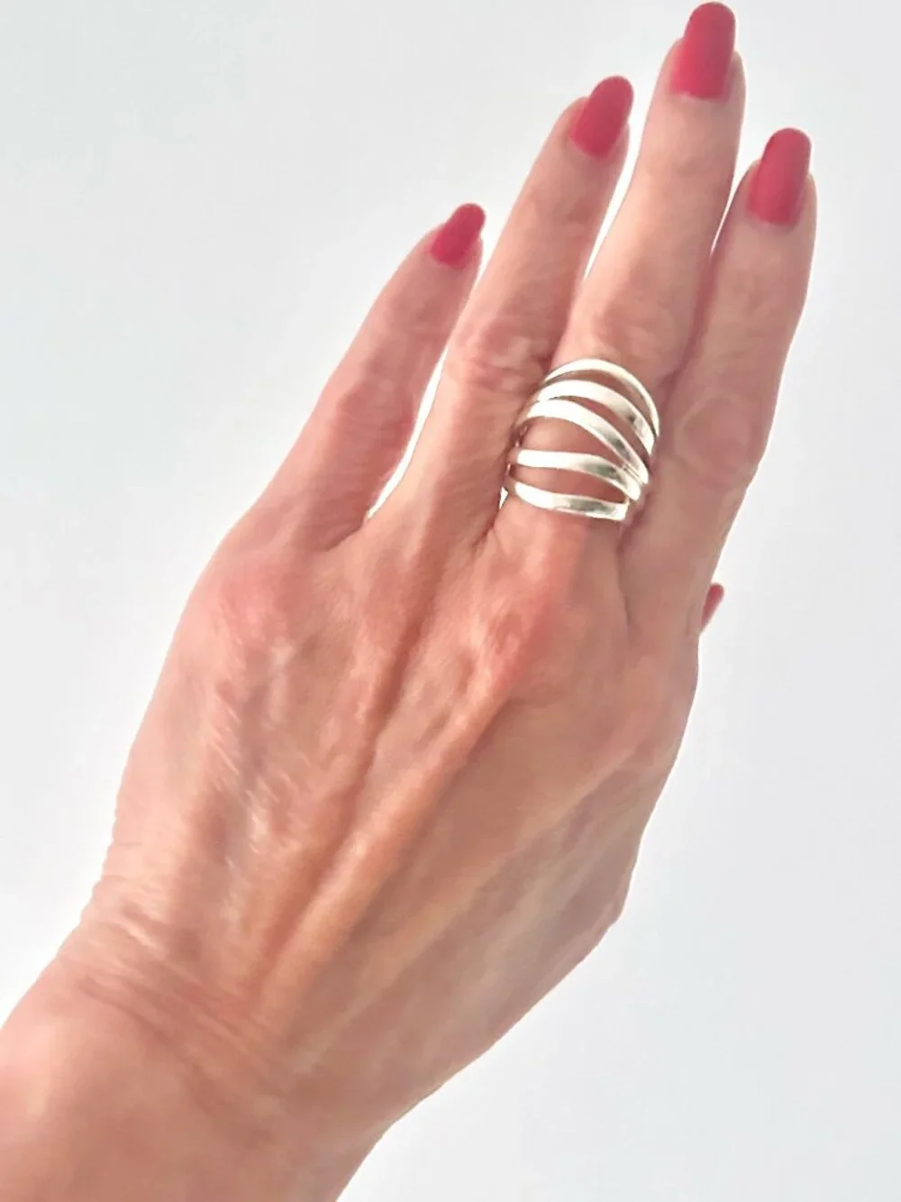 RARE Vintage RLM Sterling Silver Band Knuckle Ring